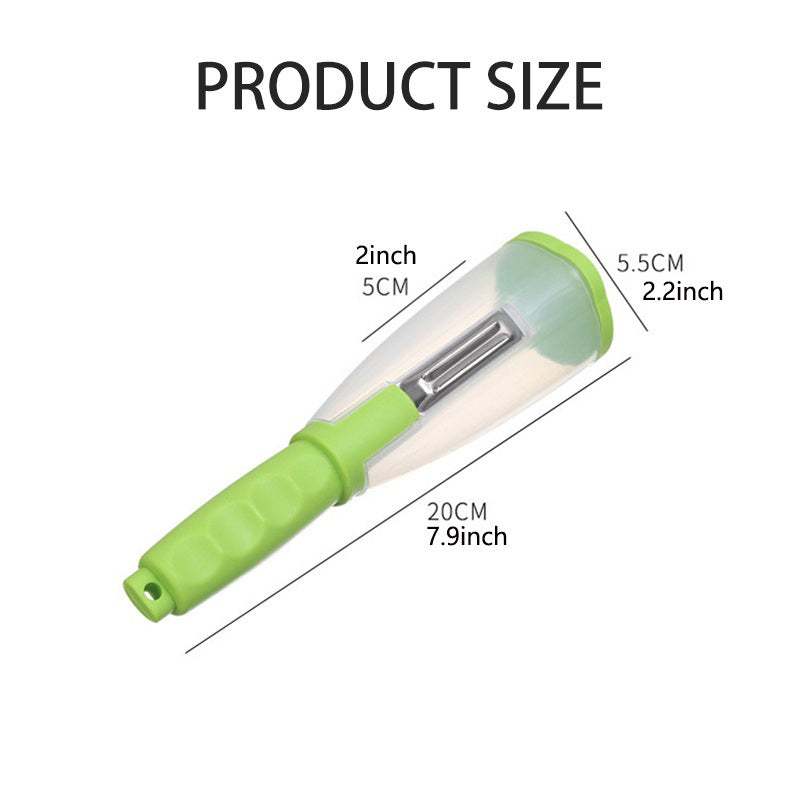 Multifunctional Storage Type Peeling Knife With Storage Tube Peeler Vegetable Fruit Peeling Supplies Household Supplies Kitchen Gadget