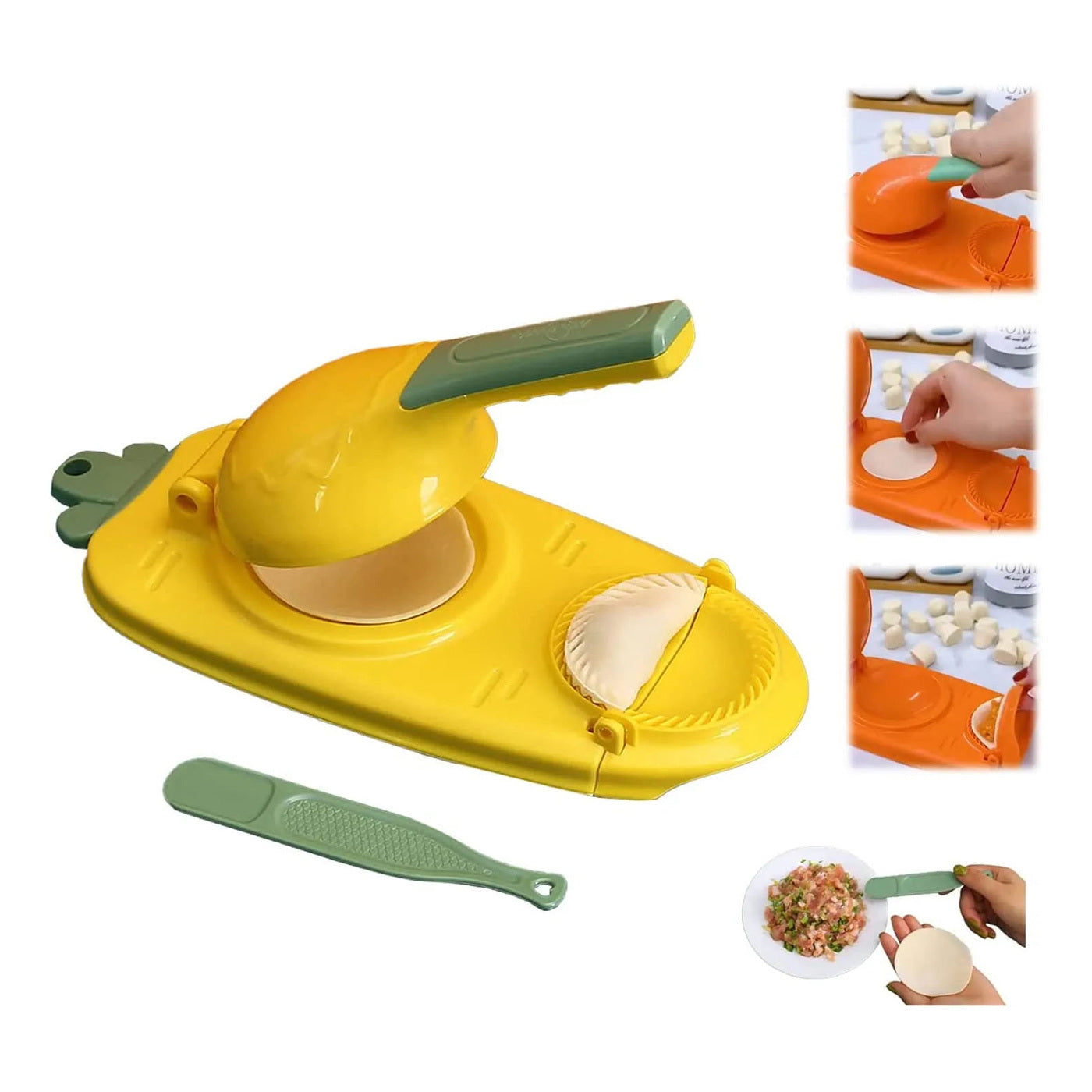 1pc 10in/9in 2-In-1 Dumpling Maker - Kitchen Utensil For DIY Dumpling Moulds And Dough Pressing - Stainless Steel Dumpling Skin Press With Non-Slip Handle