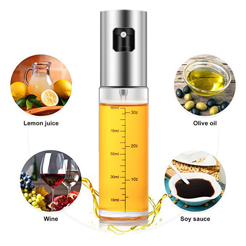 100ML Glass Bowl BBQ Olive Oil Spray Diffuser For Kitchen Dispenser Bottle Squirt Container Vinegar Soy Sauce Fuel Injection Pot