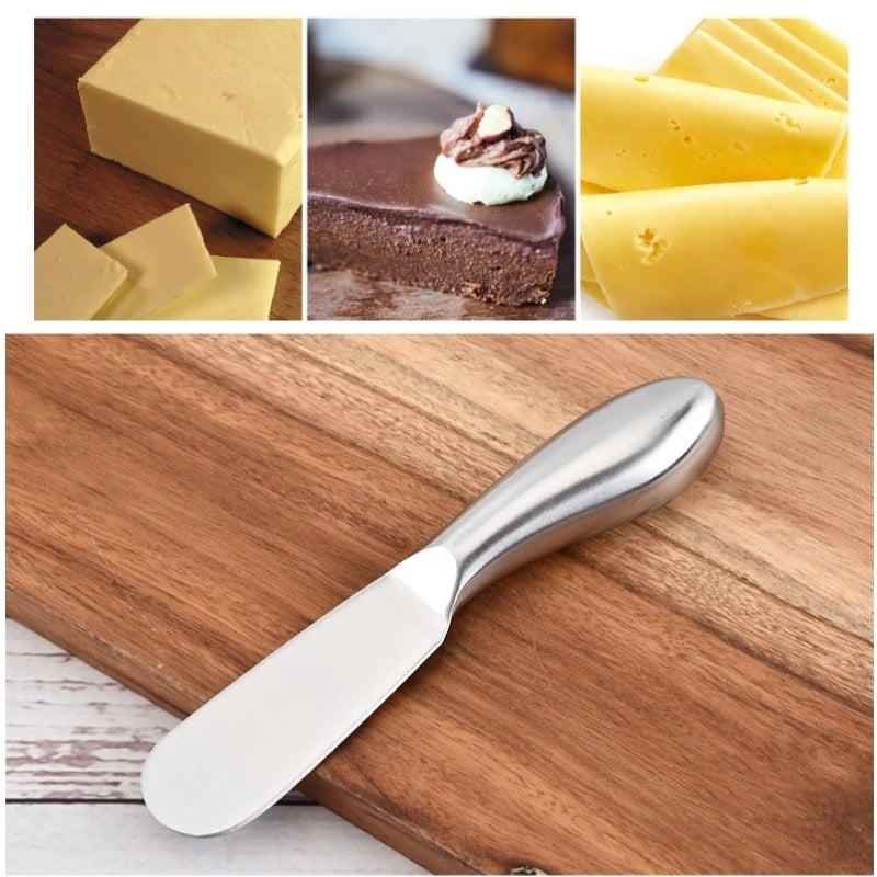 1pc Stainless Steel Butter Knife Spreader; Kitchen Baking Tool With Dual-Purpose Cream And Cheese Function; Ideal For Home And Professional Use; Kitchen Utensil