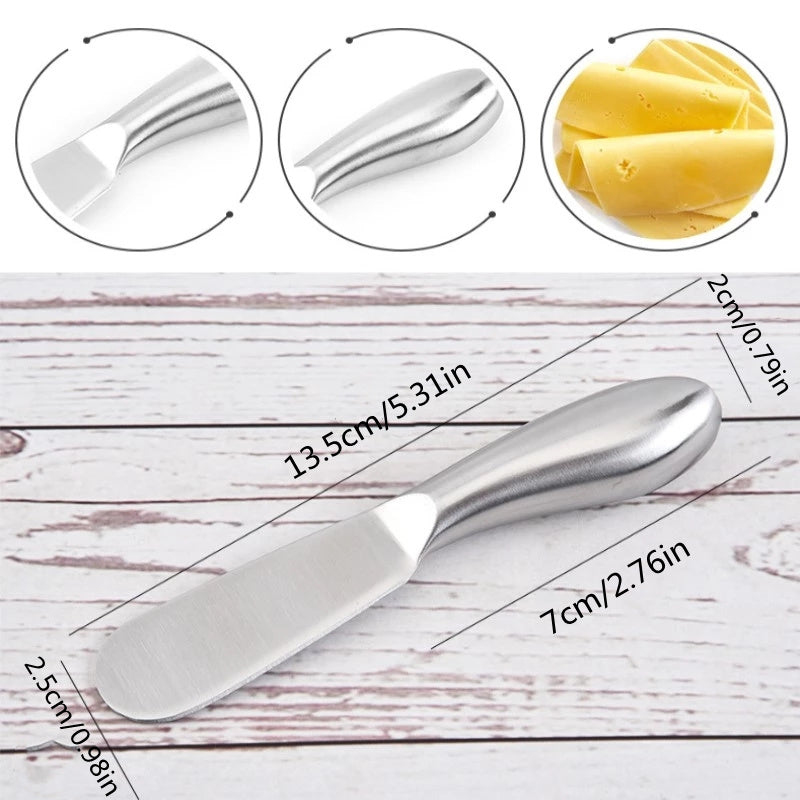 1pc Stainless Steel Butter Knife Spreader; Kitchen Baking Tool With Dual-Purpose Cream And Cheese Function; Ideal For Home And Professional Use; Kitchen Utensil