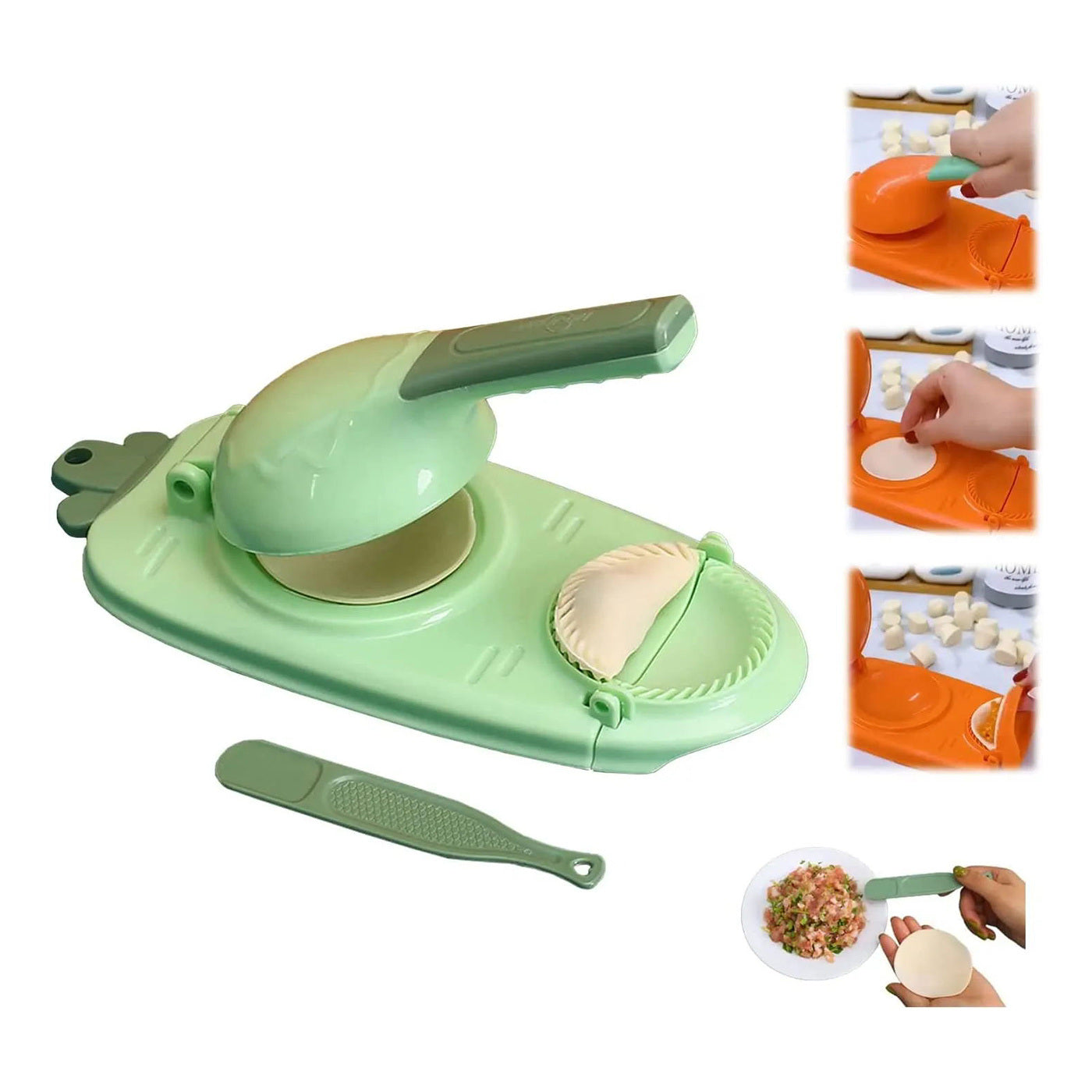 1pc 10in/9in 2-In-1 Dumpling Maker - Kitchen Utensil For DIY Dumpling Moulds And Dough Pressing - Stainless Steel Dumpling Skin Press With Non-Slip Handle