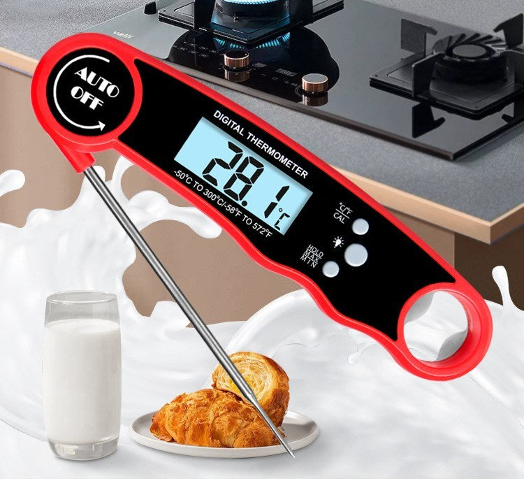 Digital Meat Thermometer with Probe - Waterproof;  Kitchen Instant Read Food Thermometer for Cooking;  Baking;  Liquids;  Candy;  Grilling BBQ & Air Fryer