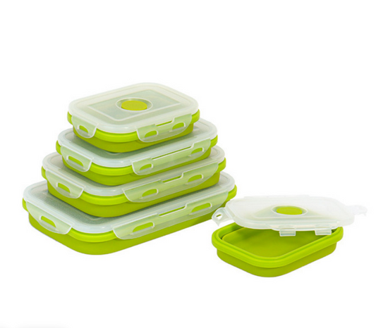 Reusable Pizza Storage Container with  Microwavable Serving Trays - Adjustable Pizza Slice Container to Organize & Save Space - BPA Free, Microwave, & Dishwasher Safe