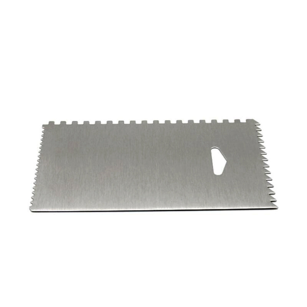 Stainless Steel Scraper Cake Icing Smoother Four Sided Scraper Cake Decorating Comb Baking Tool