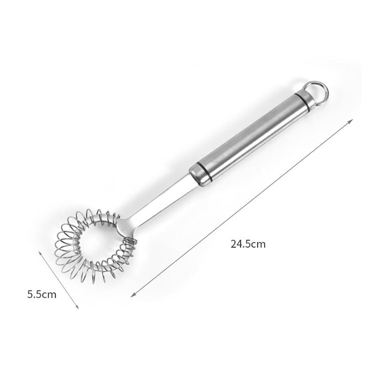 Spring Coil Whisk Egg Beater Stainless Steel Egg Frothier Milk Blender Kitchen Utensils for Whisking Beating Stirring Hand Held Sauce Stirrer Frothier Kitchen Gadget Tool