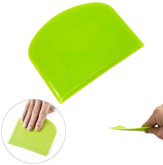 Plastic Dough Cutter Food-Safe Dough Scraper Bowl Scraper Flexible Scraper Multipurpose Food Scrappers for Bread Dough Cake Fondant Icing Baking Tool