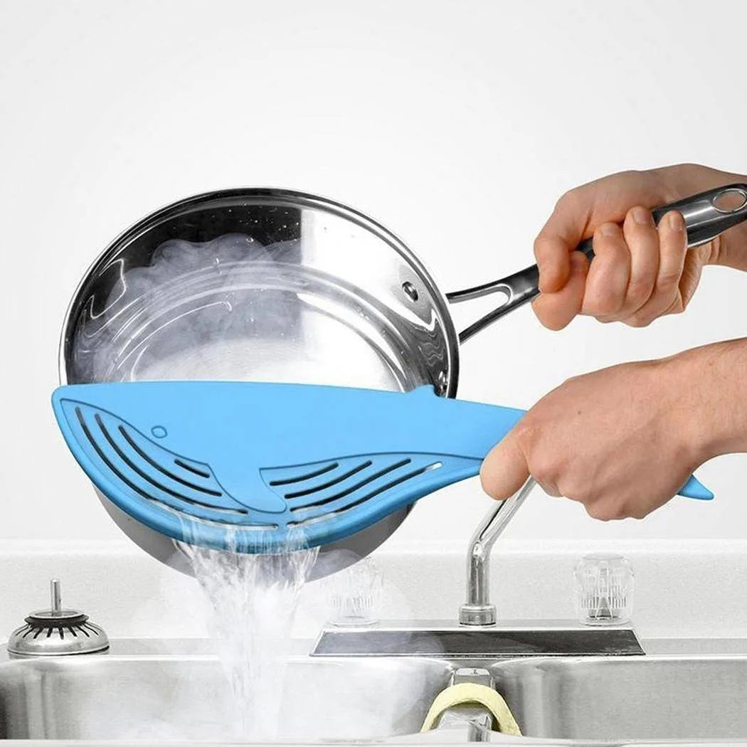 Whale Shape Handle Type Rice Washer Kitchen Water Filter