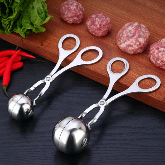 2PCS Small Meatball Maker Homemade Lean Meatball Tool Geometric Shape Steel Maker Barbecue Hot Pot Bean Curd