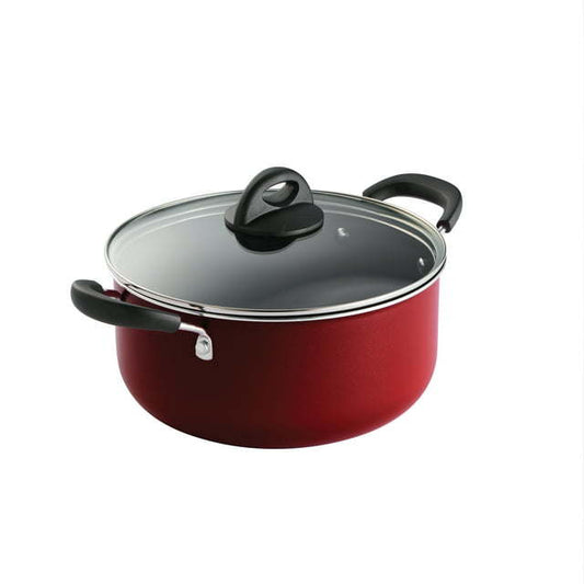 Everyday 5 Qt Aluminum Nonstick Covered Dutch Oven – Metallic Red