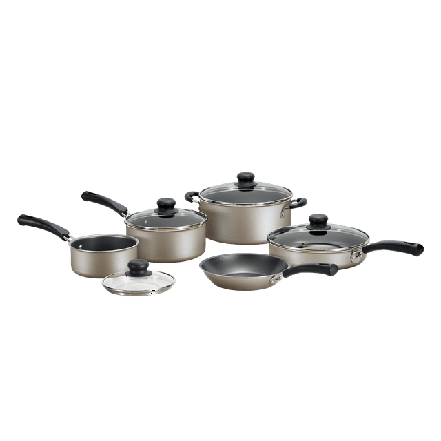 9-Piece Non-Stick Cookware Set, Champagne